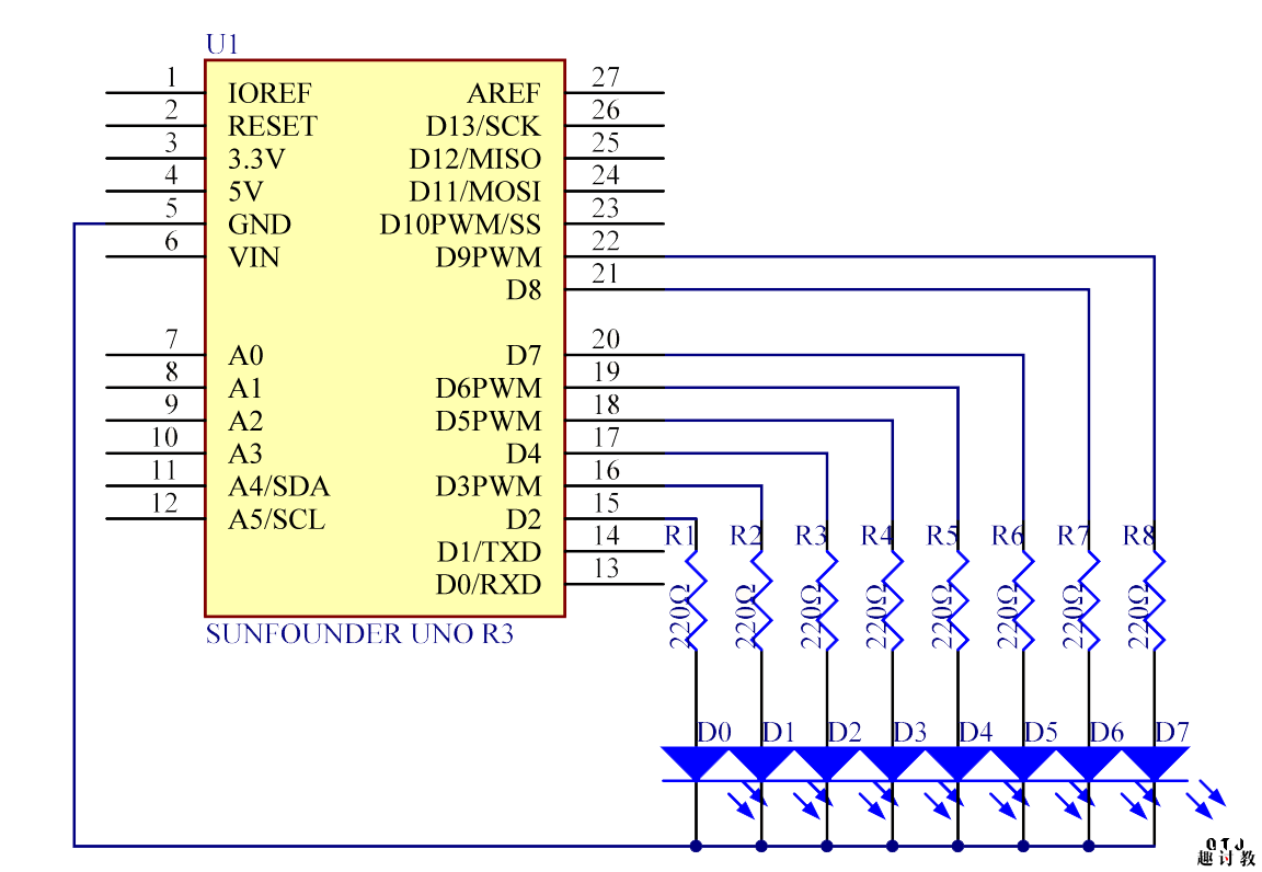 （六）arduino入门：LED流水灯