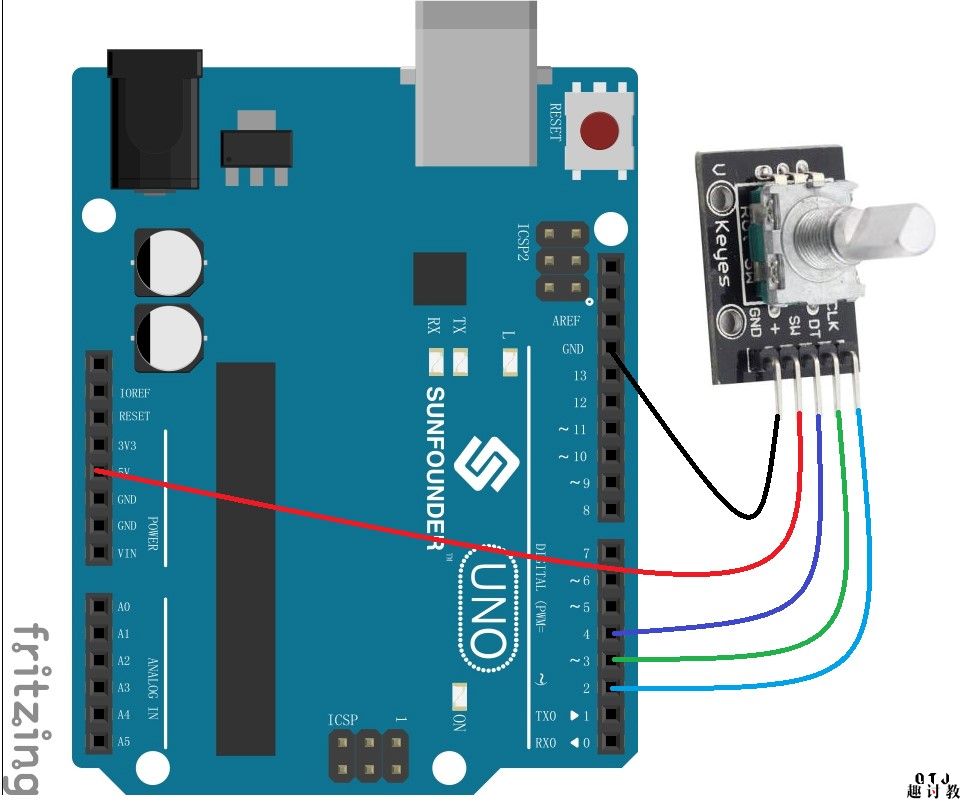 十五 Arduino入门 旋转编码器 趣讨教